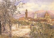 Henry Roderick Newman View of Florence,From the Gardens fo the Palazzo de'Mozzi (mk46) USA oil painting artist